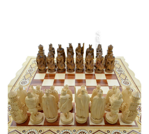 Chess "Knights". 56x56 cm. Beads