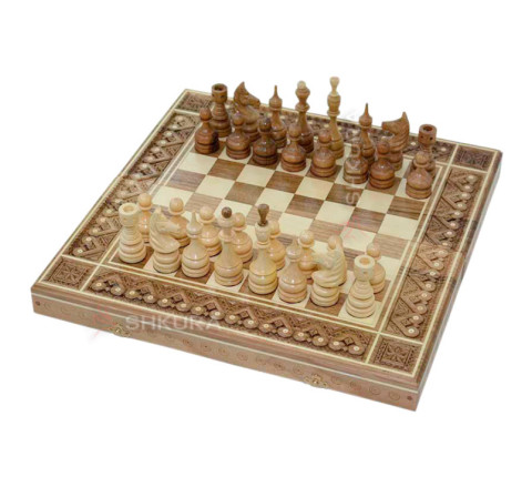 Chess 3 in 1. 44x44 cm.