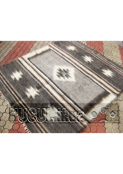 Blanket "Autumn" black and white handmade