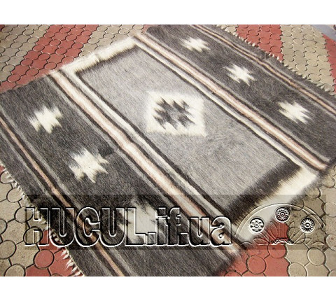 Blanket "Autumn" black and white handmade