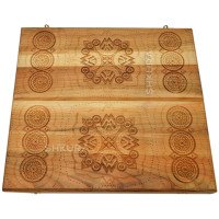 Handcrafted carved backgammon "Ataman", light