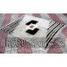 Blanket "Three Squares" black and white handmade