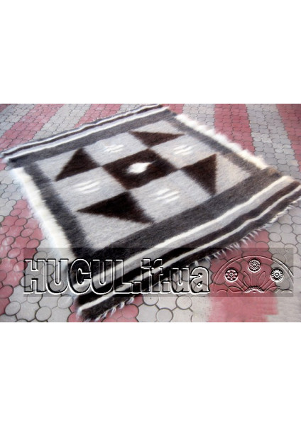 Blanket "Winter" black and white handmade