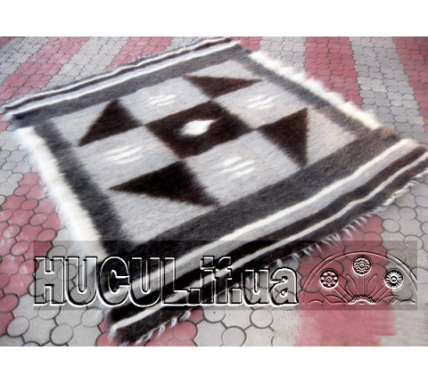 Blanket "Winter" black and white handmade