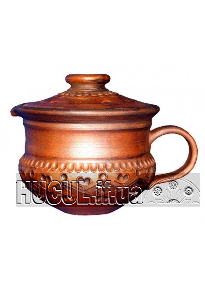 Smetannik with a pattern and a lid