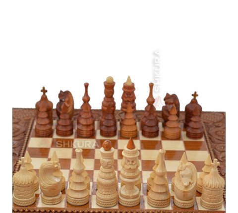 Chess "Hutsulshchyna" 50x50 cm. Beads