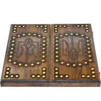 Handmade backgammon "Coat of Arms of Ukraine", copper, 40 cm