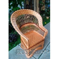 Wicker chair "Drop with brown inserts"