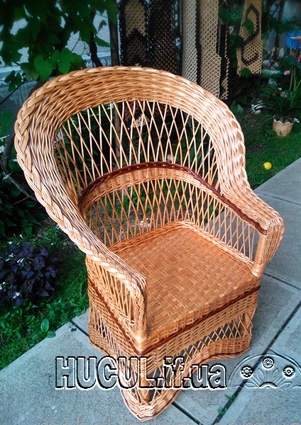 Wicker chair "Drop with brown inserts"
