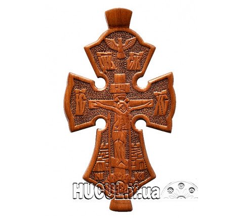 Small pear cross with relief carving