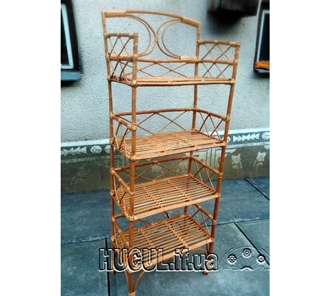 Four-shelf wicker rack