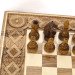 Wooden Chess + Backgammon, 50x50 cm. Inlaid with copper