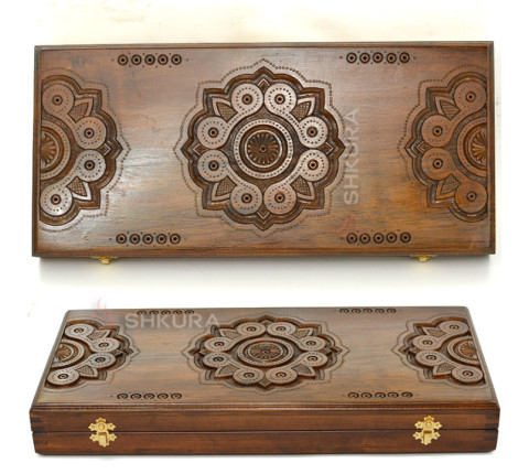 Wooden backgammon "Sphere", 50 cm