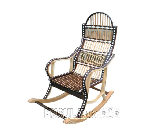 Wicker rocking chair "Brown removable"