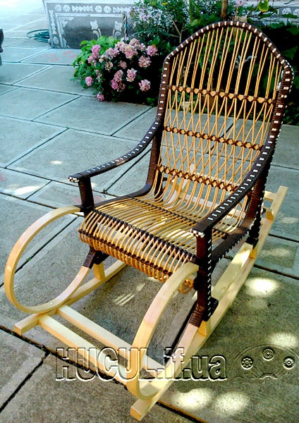 Rocking chair "Beech Rattan Brown"