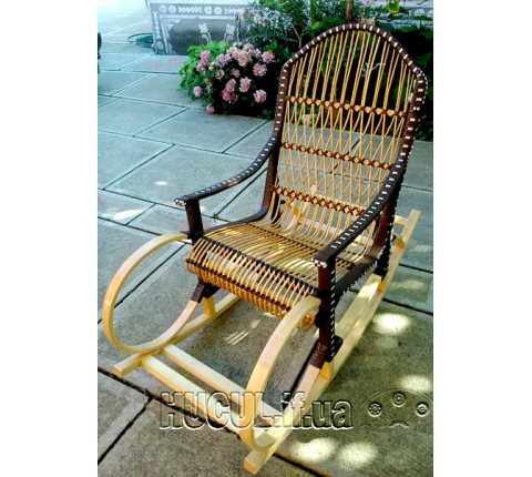 Rocking chair "Beech Rattan Brown"