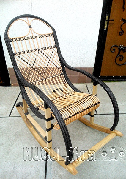 Rocking chair "Black Rattan"