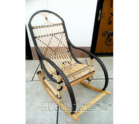Rocking chair "Black Rattan"