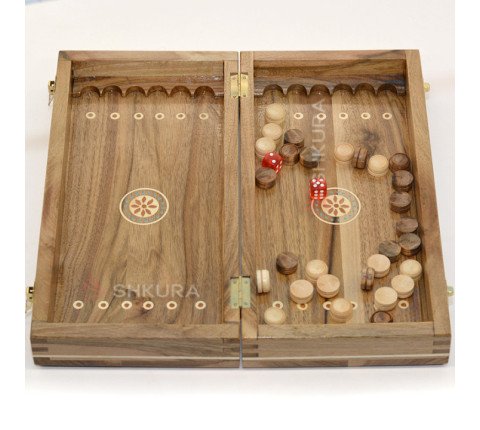 Chess + Backgammon, 32x32 cm. Beads