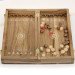 Chess + Backgammon, 32x32 cm. Beads