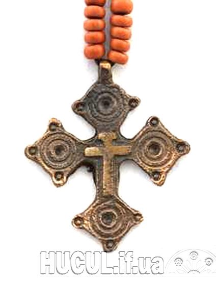 The chest decoration "Zgharda 04" — an exquisite Hutsul amulet made of brass