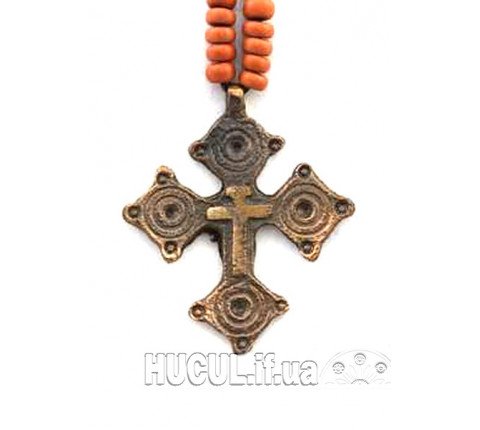 The chest decoration "Zgharda 04" — an exquisite Hutsul amulet made of brass