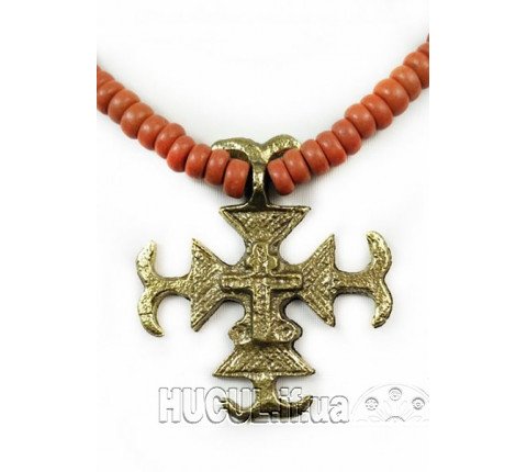 The chest decoration "Zgharda 09" — an exclusive Hutsul amulet made of brass