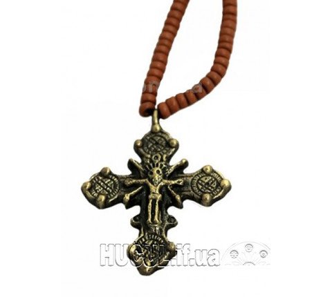 The breast decoration "Zgharda 015" is an elegant Hutsul accessory made of brass.