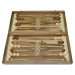 Carved Chess + Backgammon "Knights". 50x50 cm. Beads. Handmade