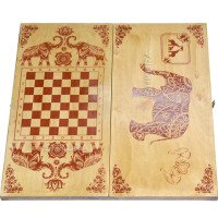 Backgammon, checkers "Indian Elephant"