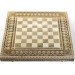 Souvenir chess + backgammon + checkers 50 x 50 cm. Beads + Copper