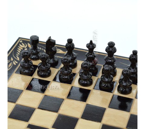 Carved 3-in-1 Set, Chess, Backgammon, Checkers, 32x32 cm