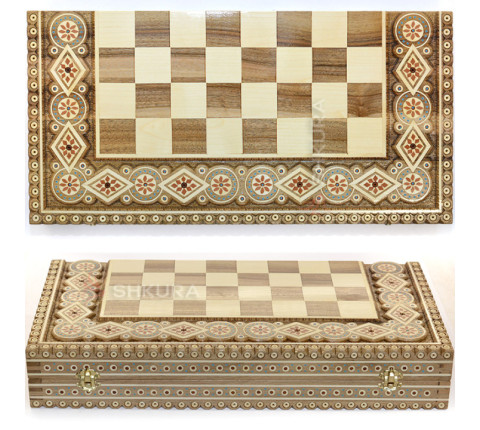 Шахи + Нарди + Шашки "Преміум", 50х50 см. Бісер