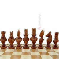Carved chess 3 in 1 "Egypt". 50x50 cm. Mosaic