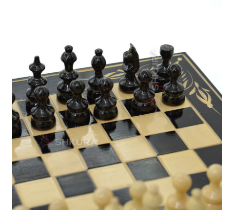Carved 3 in 1 set, Chess, Backgammon, Checkers, 26x26 cm