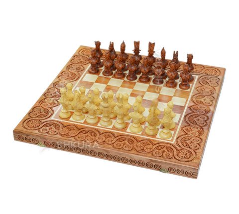 Wooden chess 3 in 1 "Egypt". 55x55 cm. Light