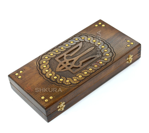 Backgammon "Trident of Ukraine" 55 cm