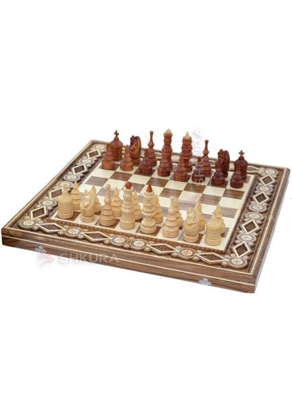 Chess "Hutsulshchyna" 60x60 cm. Beads