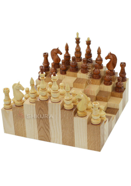 Three-dimensional chess 3D. 36x36 cm