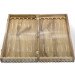Souvenir chess + backgammon + checkers 50 x 50 cm. Beads + Copper