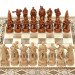 Wooden chess 3 in 1, carved "Armed Forces of Ukraine". 50x50 cm