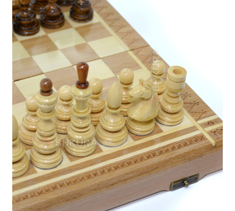 Chess, checkers, backgammon, 29x29 cm