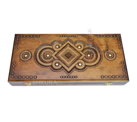 Backgammon "Zubr", 45x42 cm