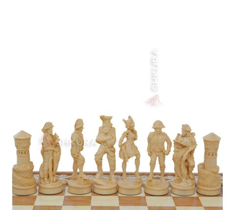 3 in 1 Chess "Pirates of the Caribbean" 50x50 cm.