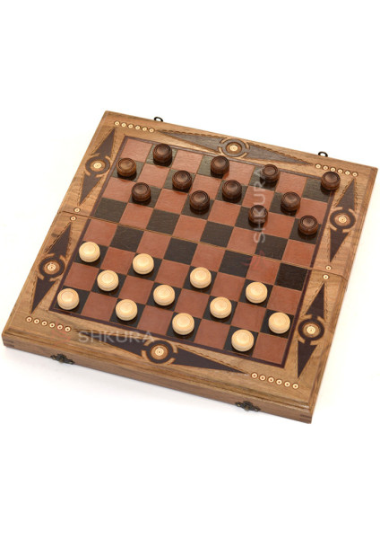 Backgammon + Checkers, 36x36 cm