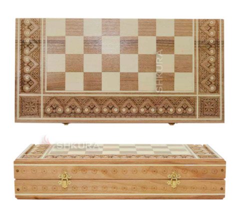 Chess 3 in 1. 44x44 cm.