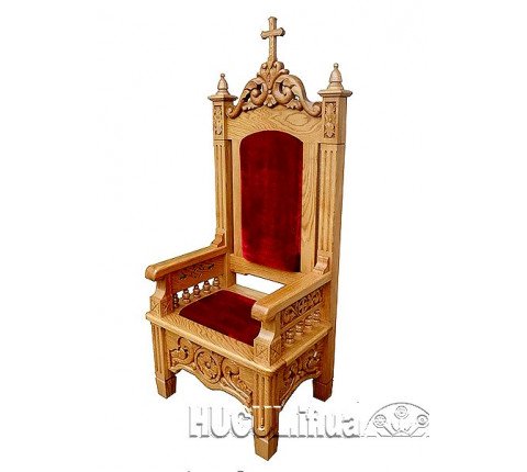 Chair for the archbishop made of oak — custom altar furniture