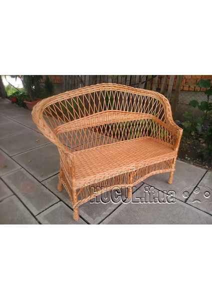 Sofa "Regular": spacious classic of wicker furniture made of rattan