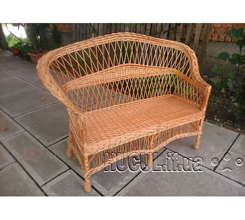 Sofa "Regular": spacious classic of wicker furniture made of rattan