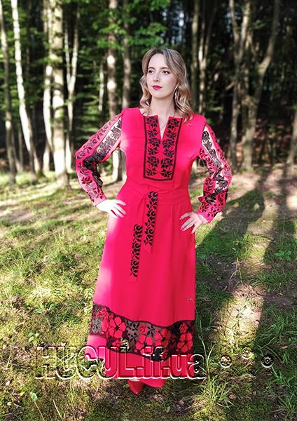 Women's embroidered dress "Field"